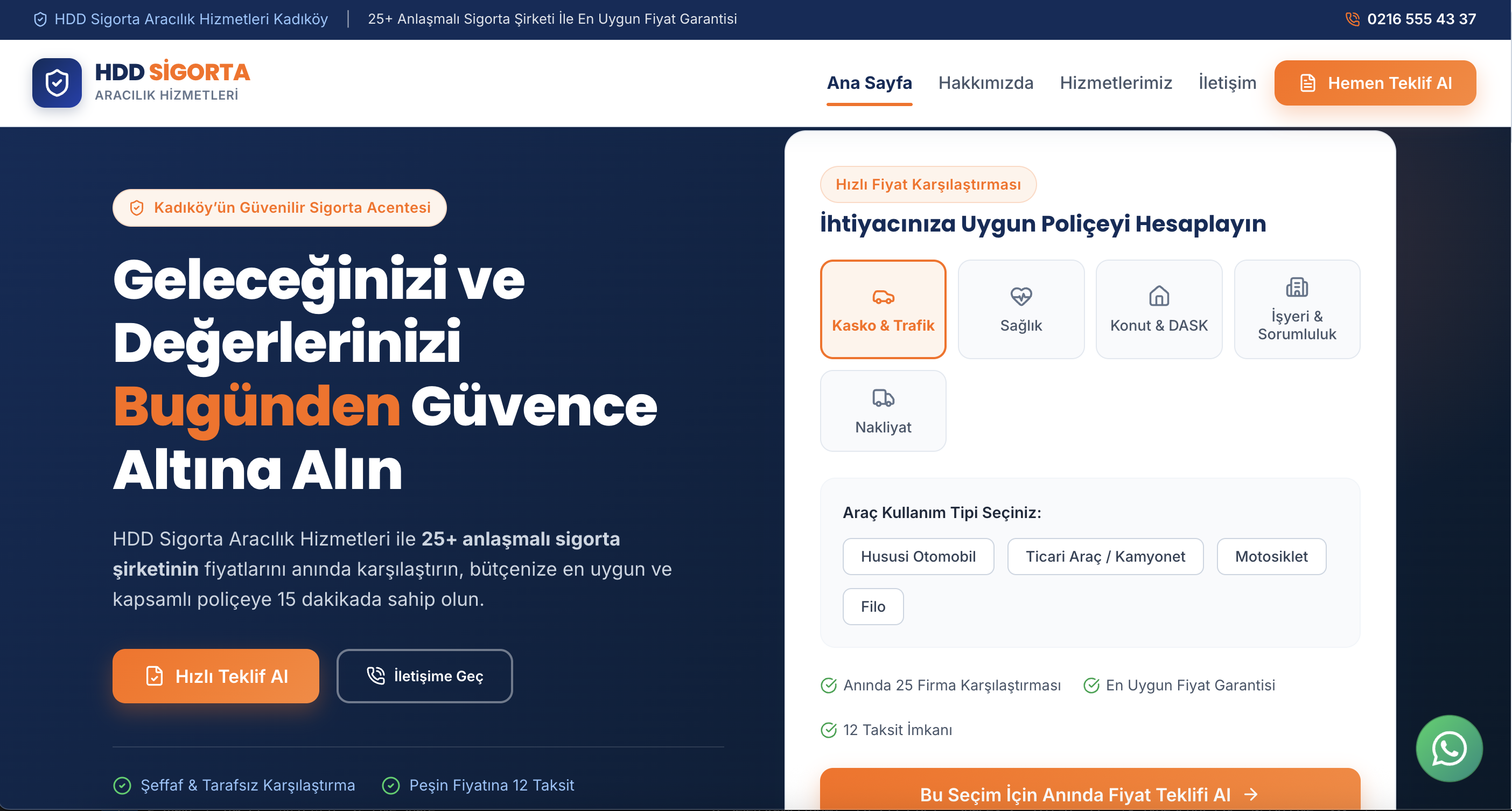 Sigorta Web Sitesi ön izleme